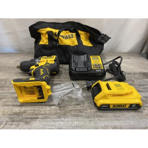 AS-IS DEWALT Atomic 20V Lithium-Ion Cordless Compact 1/2 in. Drill/Driver Kit