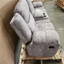 Phoenix NEW Home Elegance Double Glider Reclining Love Seat with Console in BLK/BRW/FBR-2