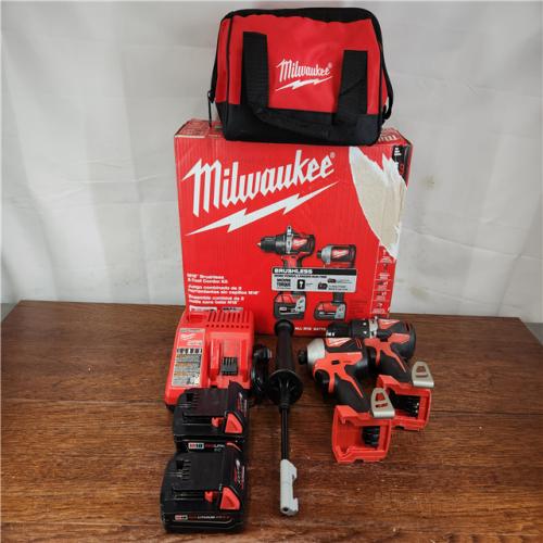 AS-IS Milwaukee M18 Brushless Cordless Hammer Drill/Impact (2-Tool) Combo Kit