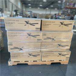 DALLAS LOCATION - Hampton Bay Rothley II 52 in. Indoor LED Matte Black Ceiling Fan with Light Kit (24 UNITS)