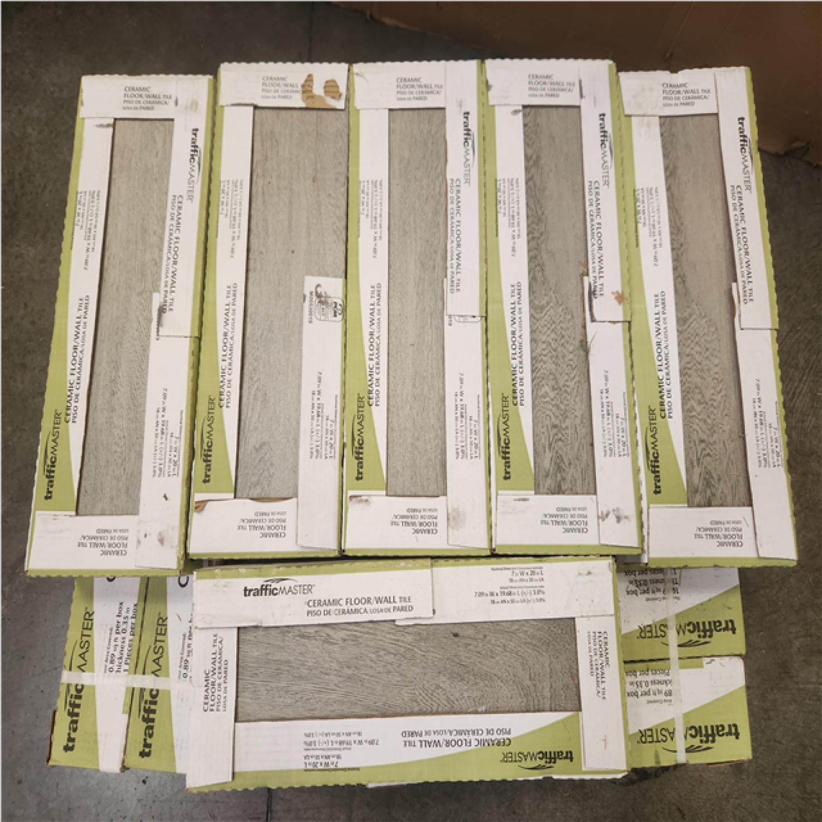 Phoenix NEW TrafficMaster Glenwood Fog 7 in. x 20 in. Ceramic Floor and Wall Tile (326 sq. ft. /30 case)