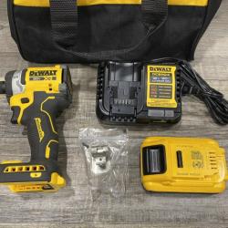 AS-IS DEWALT 20V MAX XR Lithium-Ion Brushless Cordless 3-Speed High Torque 1/4 in. Impact Driver Kit