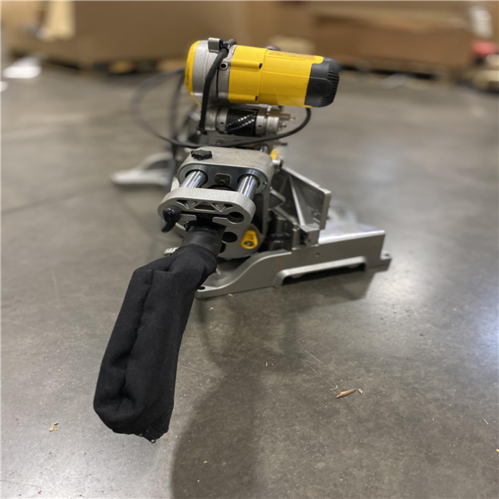 As-Is- DEWALT 15 Amp Corded 12 in. Double Bevel Sliding Compound Miter Saw