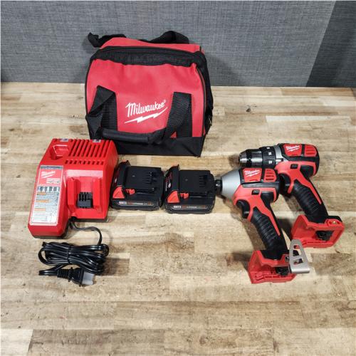 HOUSTON LOCATION - AS - IS Milwaukee 18V Lithium-Ion Cordless Drill Driver/Impact Driver Combo Kit