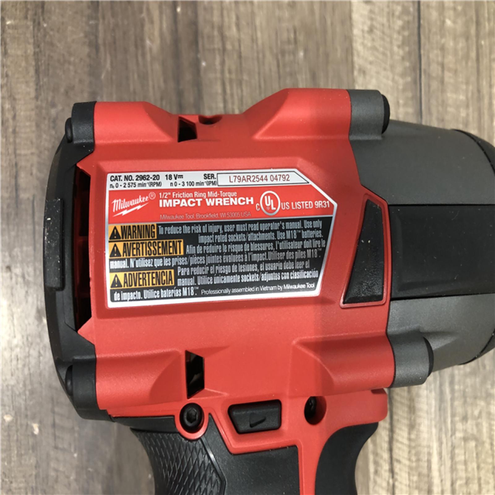 AS-IS Milwaukee  FUEL Gen-2 18V Lithium-Ion Brushless Cordless Mid Torque 1/2 in. Impact Wrench w/Friction Ring (Tool-Only)