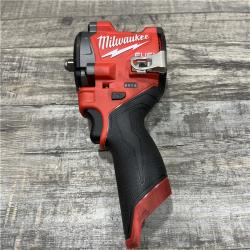 AS-IS Milwaukee FUEL 12V Lithium-Ion Brushless Cordless Stubby 3/8 in. Impact Wrench (Tool-Only)
