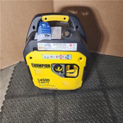 HOUSTON LOCATION - AS-IS CHAMPION 4500/3500-Watt Electric Start Gasoline/Propane Powered Dual Fuel Inverter Generator with Quiet Technology and CO Shield