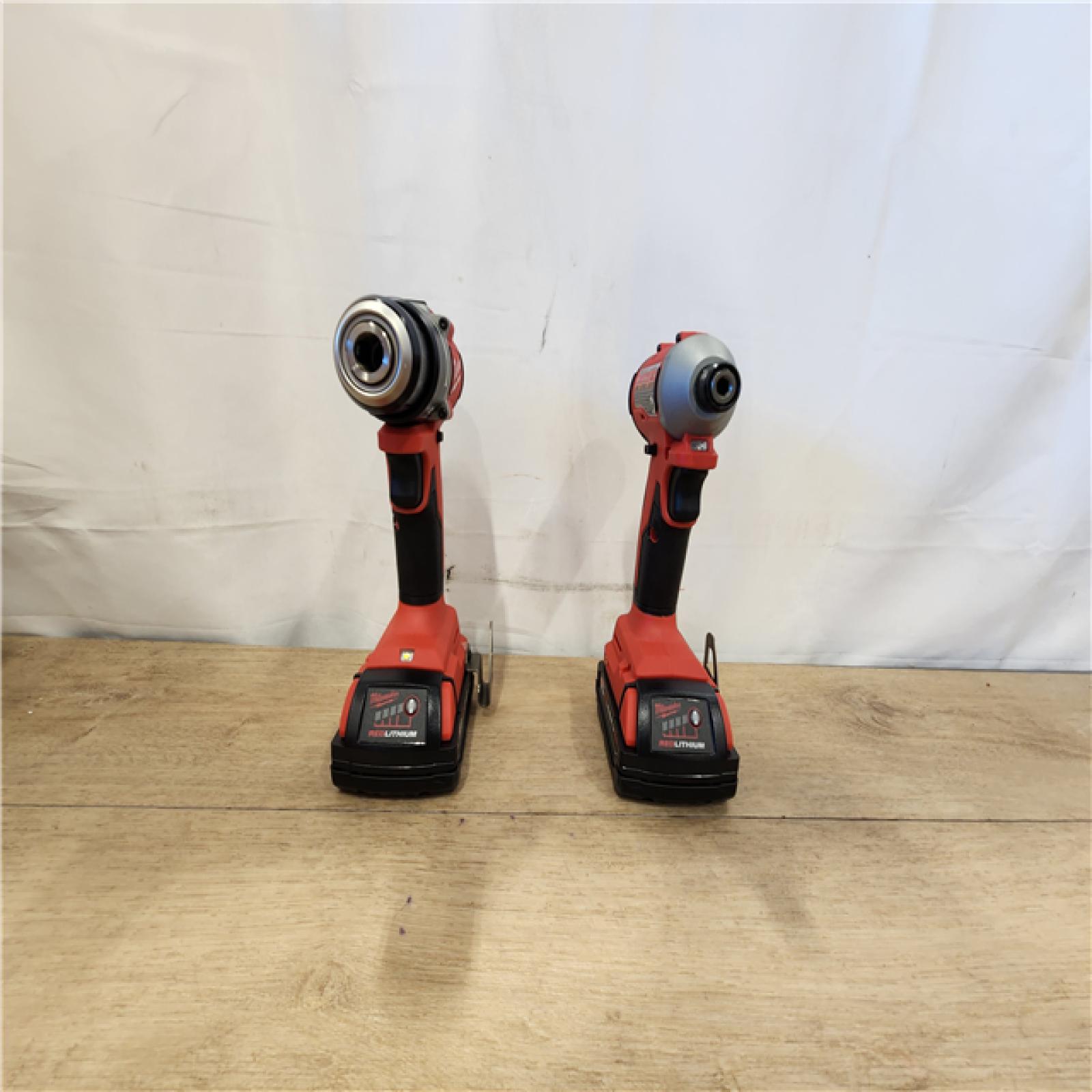 AS-IS - Milwaukee 18V Lithium-Ion Brushless Cordless Compact Drill/Impact Combo Kit