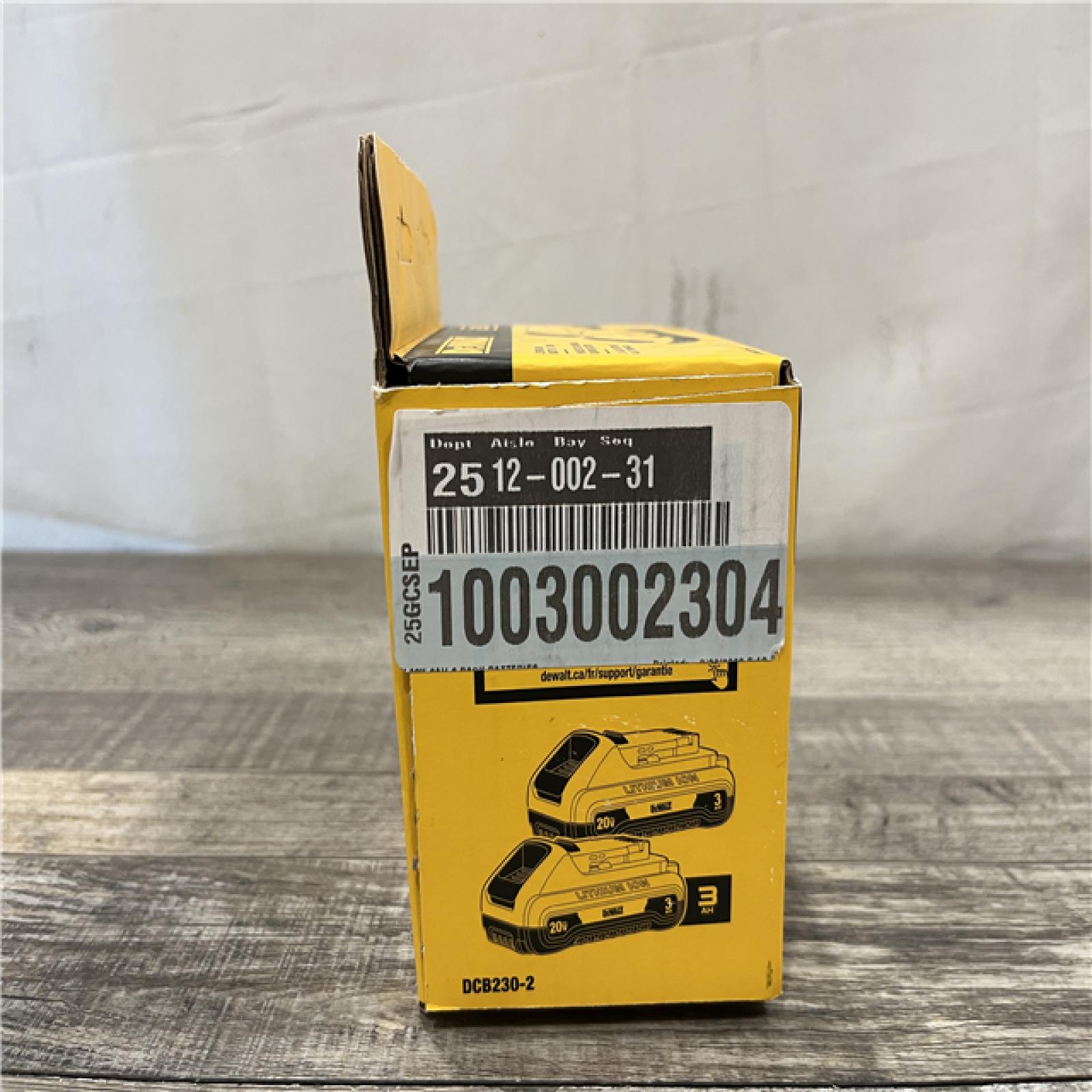 NEW! DEWALT 20V MAX Compact Lithium-Ion 3.0Ah Battery Pack (2 Pack)