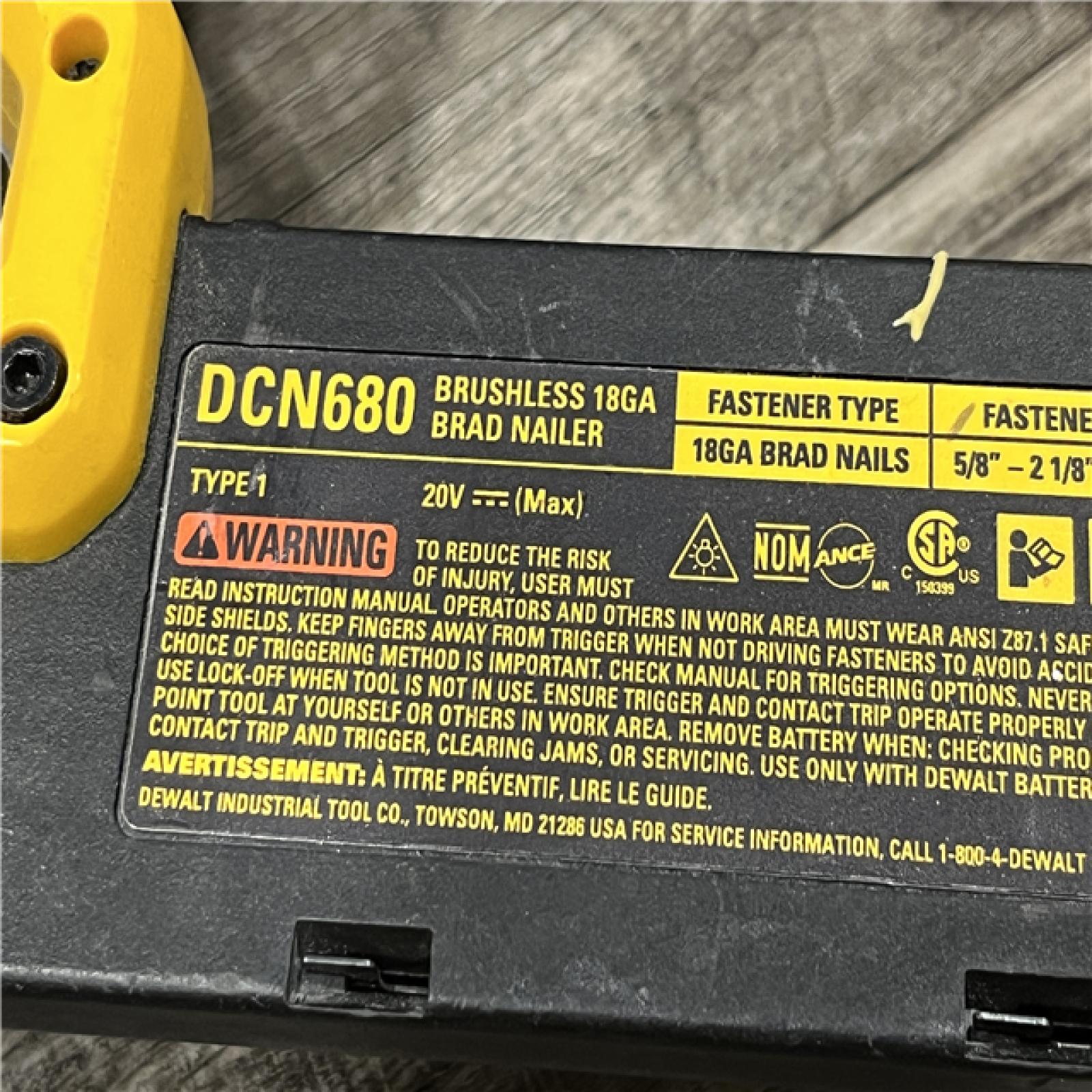 AS-IS DEWALT 20V MAX XR Lithium-Ion Electric Cordless 18-Gauge Brad Nailer (Tool Only)
