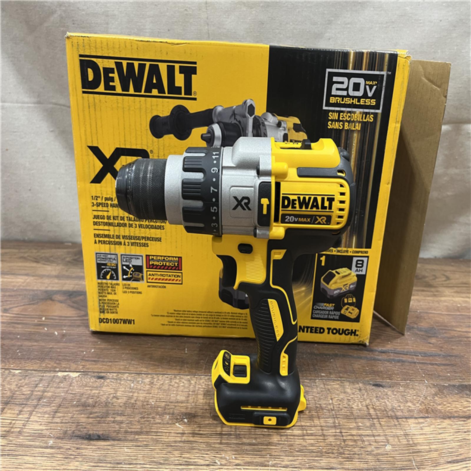 AS-IS DEWALT 20V XR Lithium-Ion Cordless Hammer Drill Kit with, Charger and Kit Bag