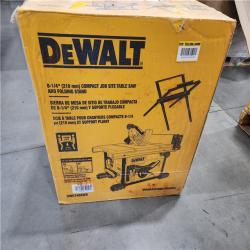 NEW! - DEWALT 15 Amp Corded 8-1/4 in. Compact Jobsite Tablesaw with Compact Table Saw Stand