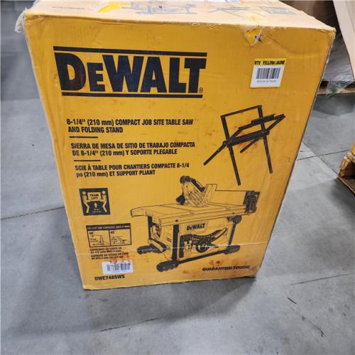 NEW! - DEWALT 15 Amp Corded 8-1/4 in. Compact Jobsite Tablesaw with Compact Table Saw Stand