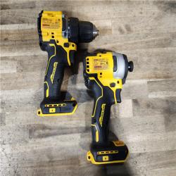 HOUSTON LOCATION - AS-IS Dewalt DCK225D2 20V MAX ATOMIC Brushless Compact Lithium-Ion 1/2 in. Cordless Drill Driver and 1/4 in. Impact Driver Combo Kit with 2 Batteries 2 Ah
