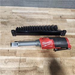 Houston Location AS-IS Milwaukee FUEL 12V Lithium-Ion Brushless Cordless 1/4 in - 3/8 in Extended Ratchet (Tool-Only)