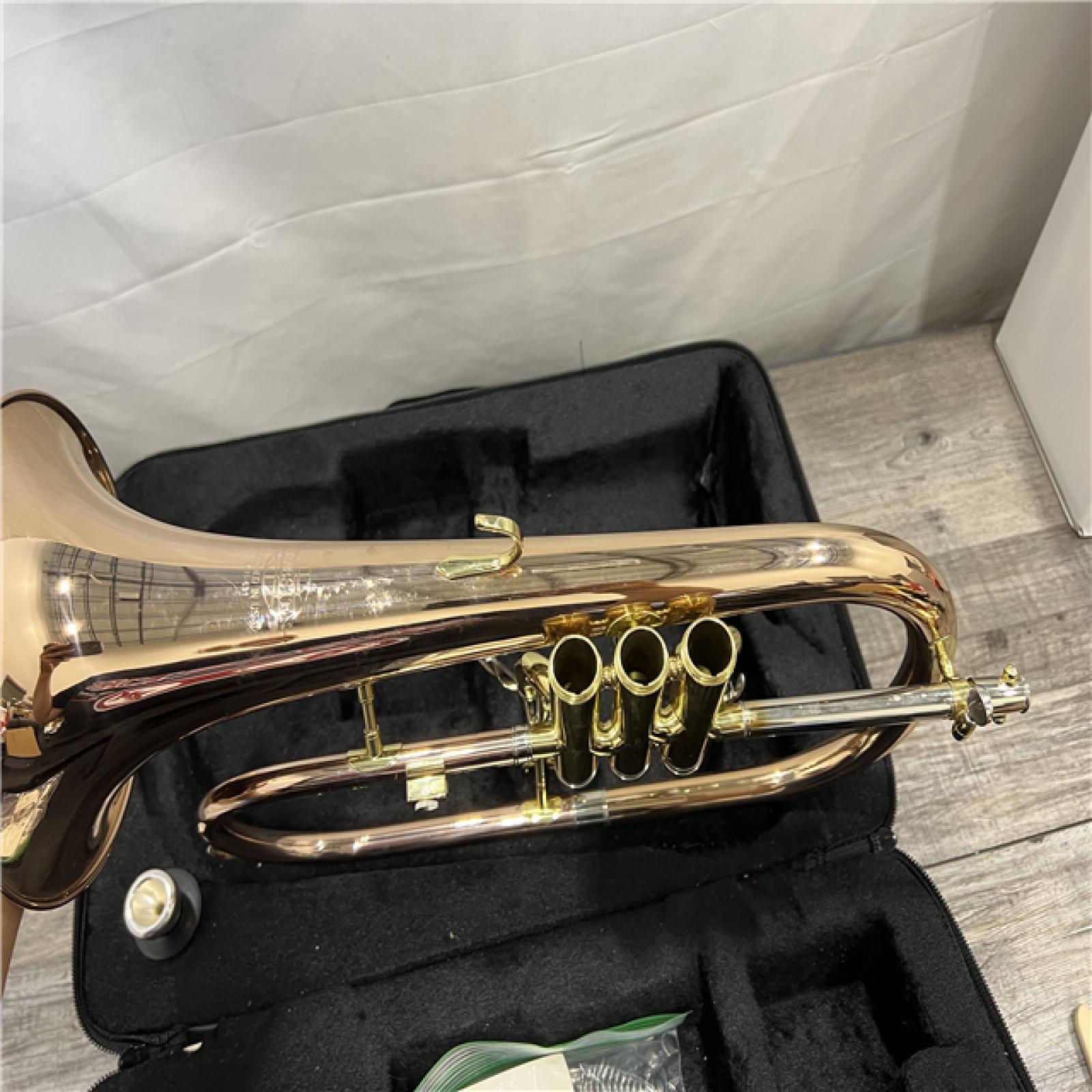 AS-IS WEIBSTER Rose Gold Brass Brushed Flugelhorn WFH-8310