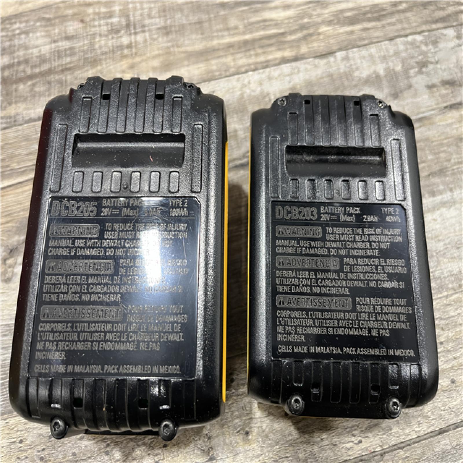 AS-IS DEWALT 20V MAX Lithium-Ion Battery Kit with 5.0Ah and 2.0Ah Battery and Charger