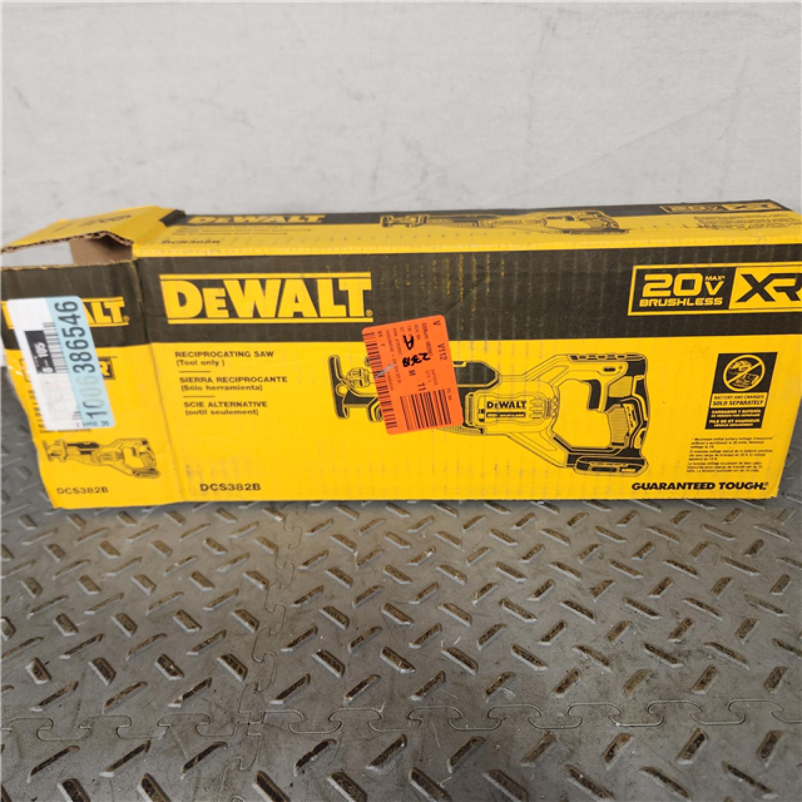 Houston location - AS-IS Dewalt DCS382B 20V MAX XR Cordless Brushless Reciprocating Saw (Bare Tool) - Appears IN GOOD Condition