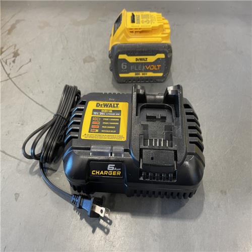 AS-IS - DEWALT FLEXVOLT 20V/60V MAX Lithium-Ion 6.0Ah Battery Pack with 6 Amp Output Charger