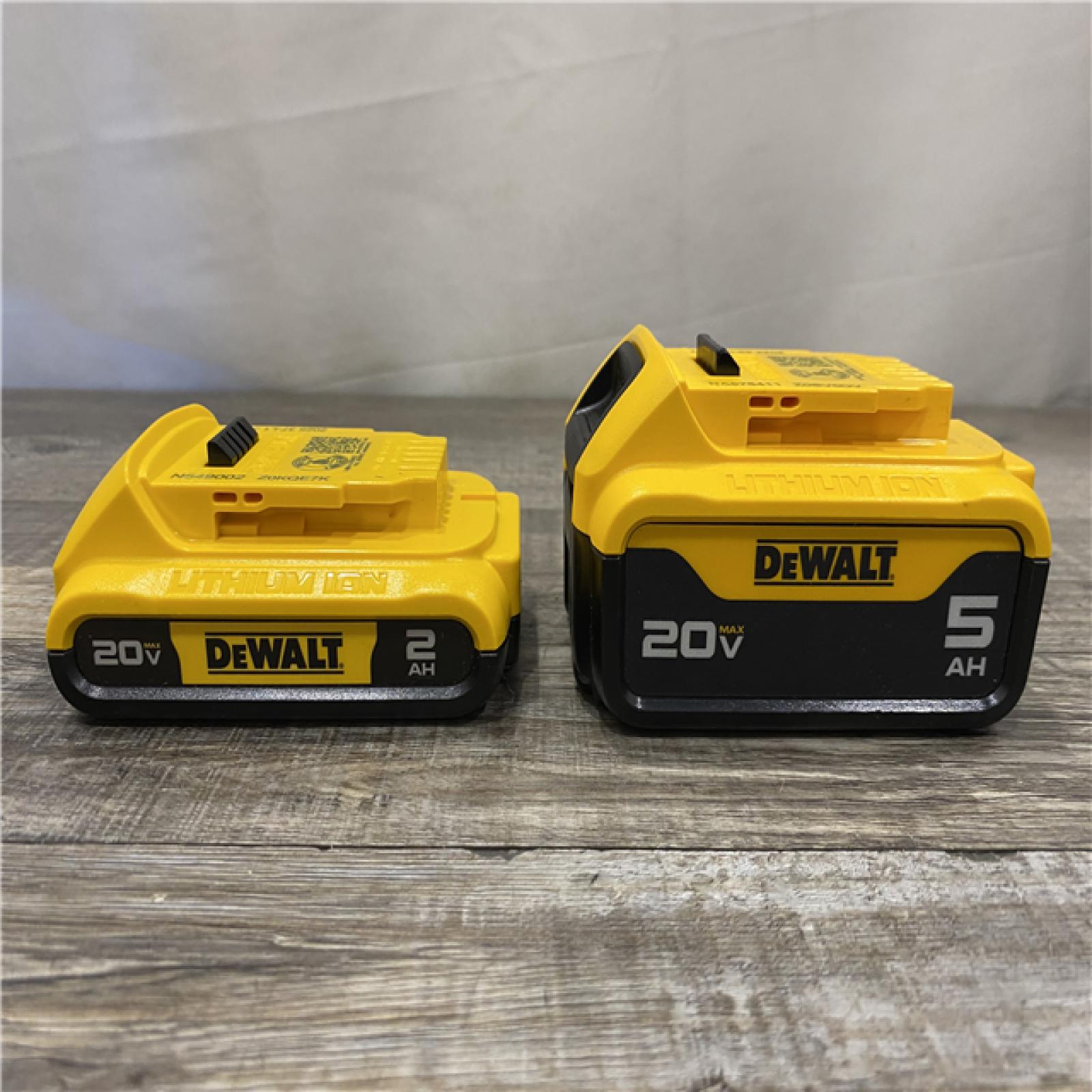 AS-IS DEWALT 20V MAX Lithium-Ion Battery Kit with 5.0Ah and 2.0Ah Battery and Charger