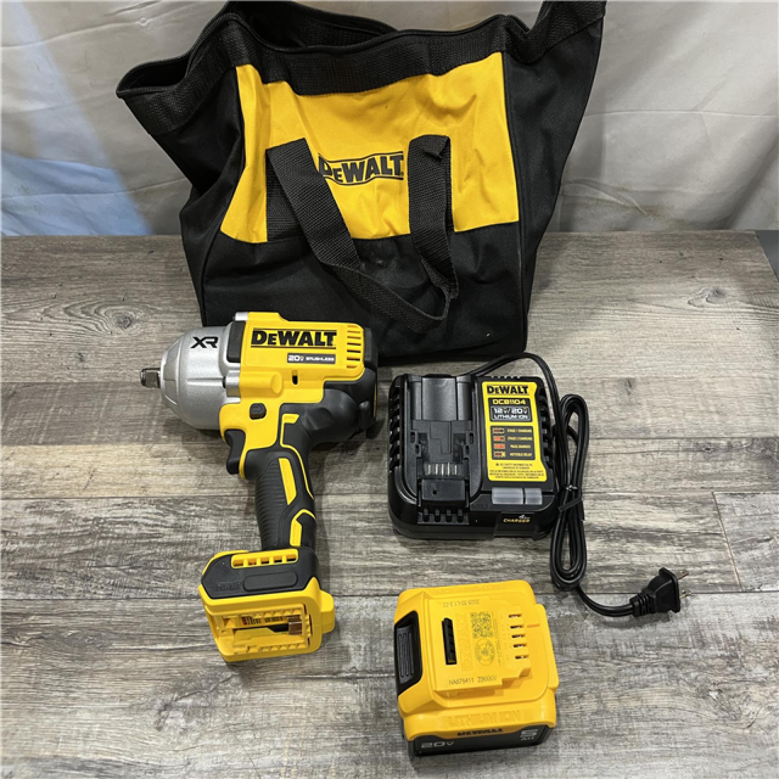 AS-IS DEWALT 20V MAX Lithium-Ion Cordless 1/2 in. Impact Wrench Kit