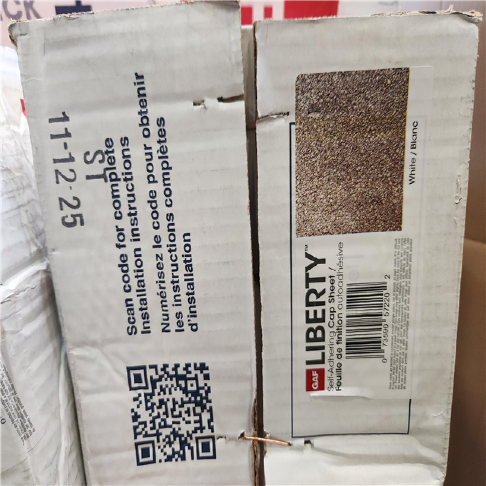 Phoenix GAF Liberty 3 ft. x 34 ft. (2200 sq. ft.) SBS Self-Adhering Cap Sheet Roll for Low Slope Roofing in White Pallet of 22-Rolls