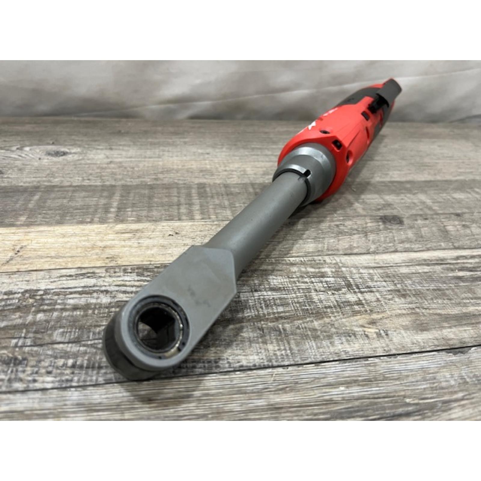 AS-IS Milwaukee FUEL 12V Lithium-Ion Brushless Cordless 1/4 in - 3/8 in Extended Ratchet (Tool-Only)