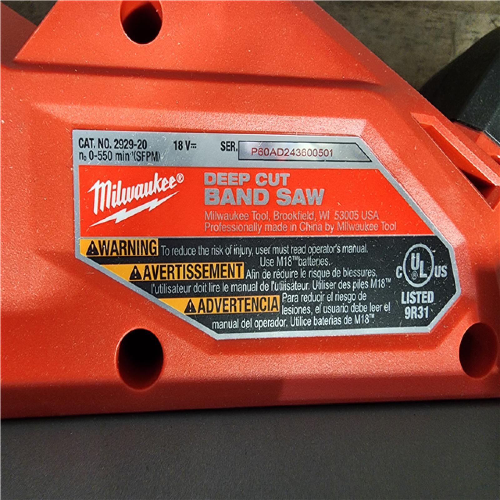 HOUSTON LOCATION - AS-IS Milwaukee M18 FUEL Cordless Brushless Deep Cut Band Saw (Tool-Only)