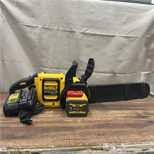 AS-IS DEWALT  FLEXVOLT 60V MAX 16in. Brushless Cordless Battery Powered Chainsaw Kit with (1) FLEXVOLT 2 Ah Battery & Charger
