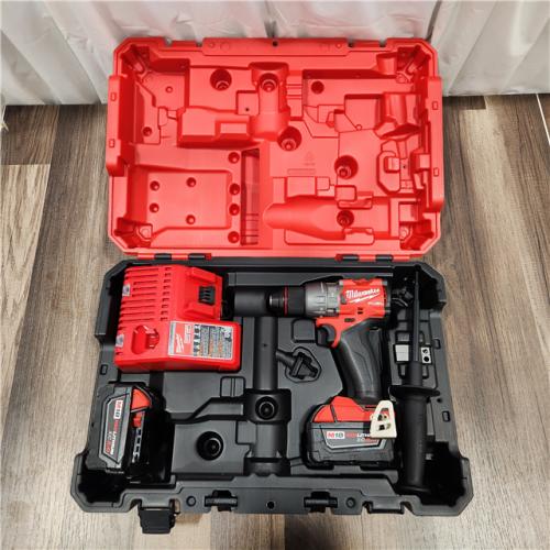 AS IS MIKWAUKEE M18 FUEL 18V Lithium-Ion Brushless Cordless Hammer Drill and Impact Driver Combo Kit (2-Tool) with 2 Batteries
