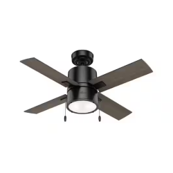 DALLAS LOCATION - Hunter Beck 42 in. LED Indoor Matte Black Ceiling Fan with Light PALLET-(60 UNITS)