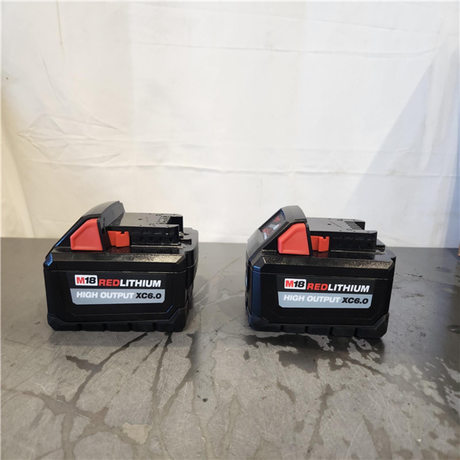 AS-IS- Milwaukee 48-11-1862 M18 REDLITHIUM HIGH OUTPUT 6.0Ah Battery Pack (2-Pack) New