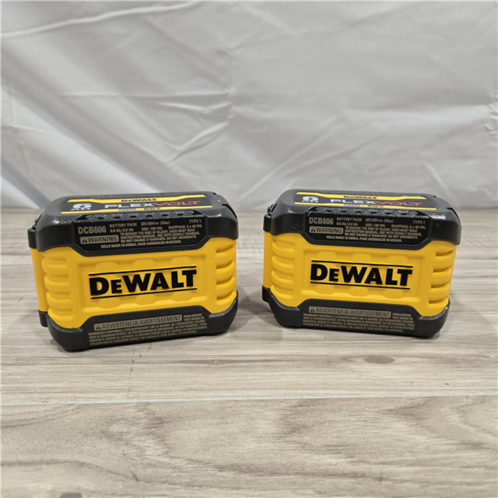 LIKE NEW! - DEWALT FLEXVOLT 20V/60V MAX 6.0Ah Battery Pack (2-Pack)