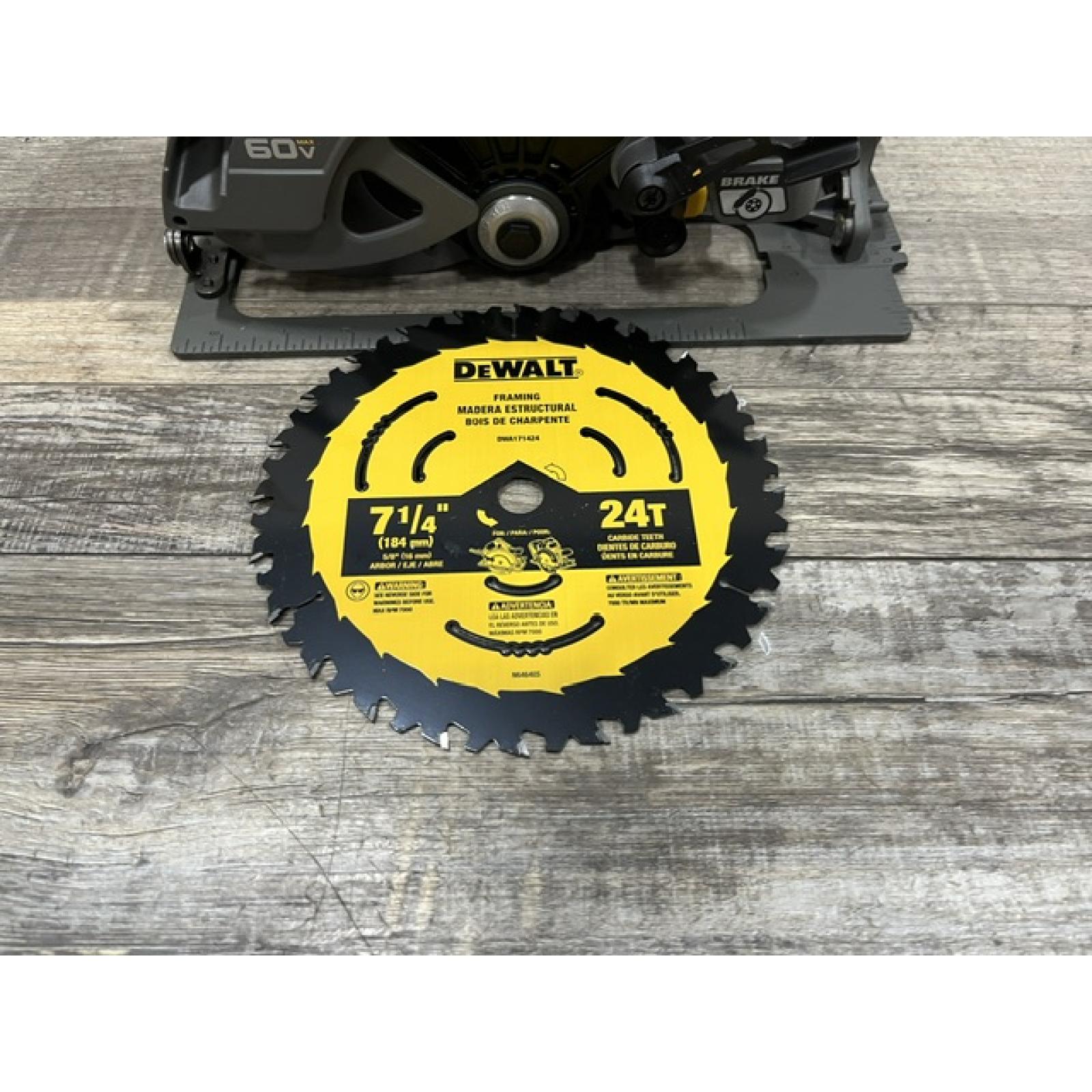 AS-IS DEWALT FLEXVOLT 60V MAX Cordless Brushless 7-1/4 in. Circular Saw with Brake (Tool Only)