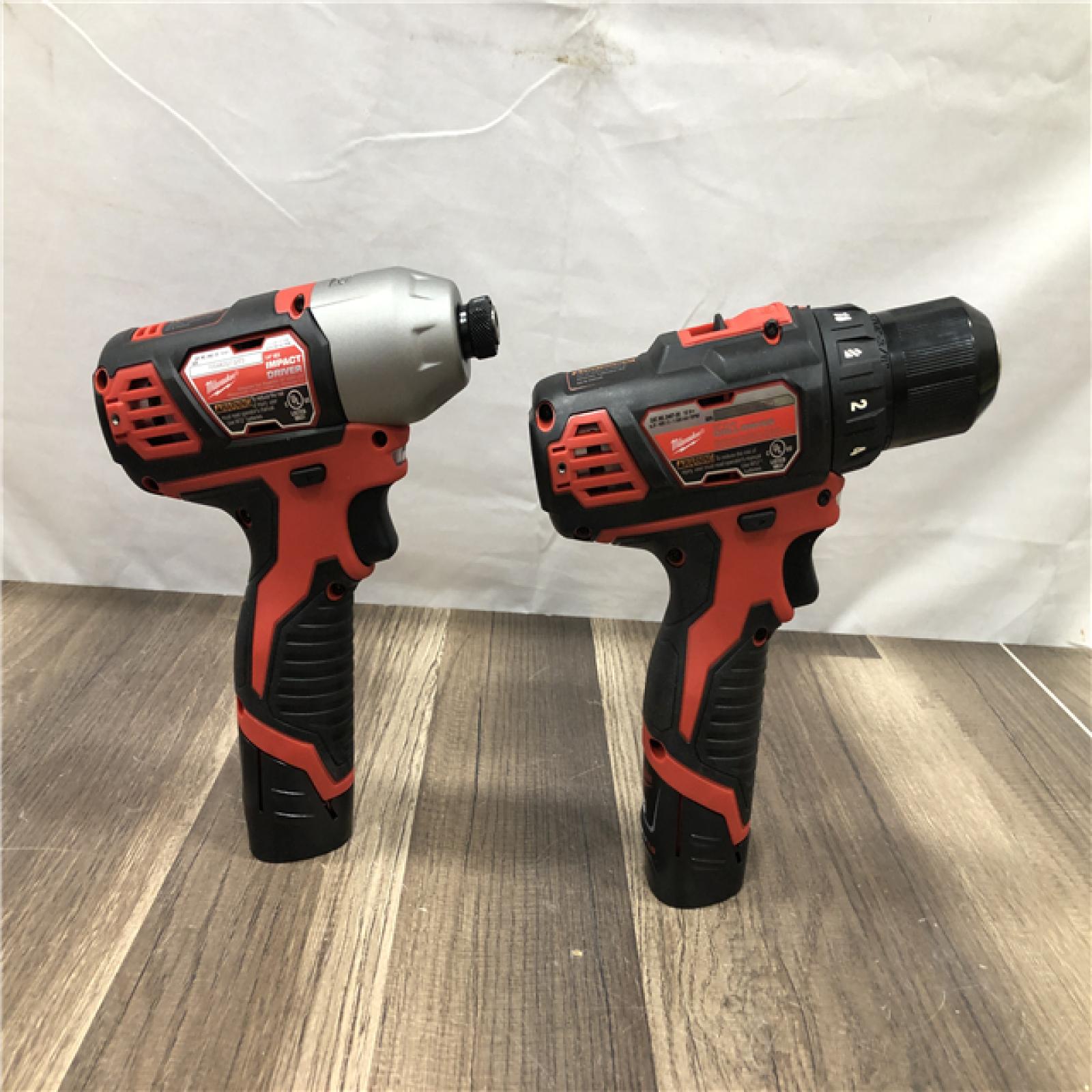 AS-IS Milwaukee 12V Lithium-Ion Cordless Drill Driver/Impact Driver Combo Kit