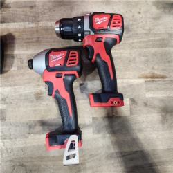 HOUSTON LOCATION - AS-IS Milwaukee 18V Cordless Brushed 2-Tool Drill/Driver and Impact Driver Kit