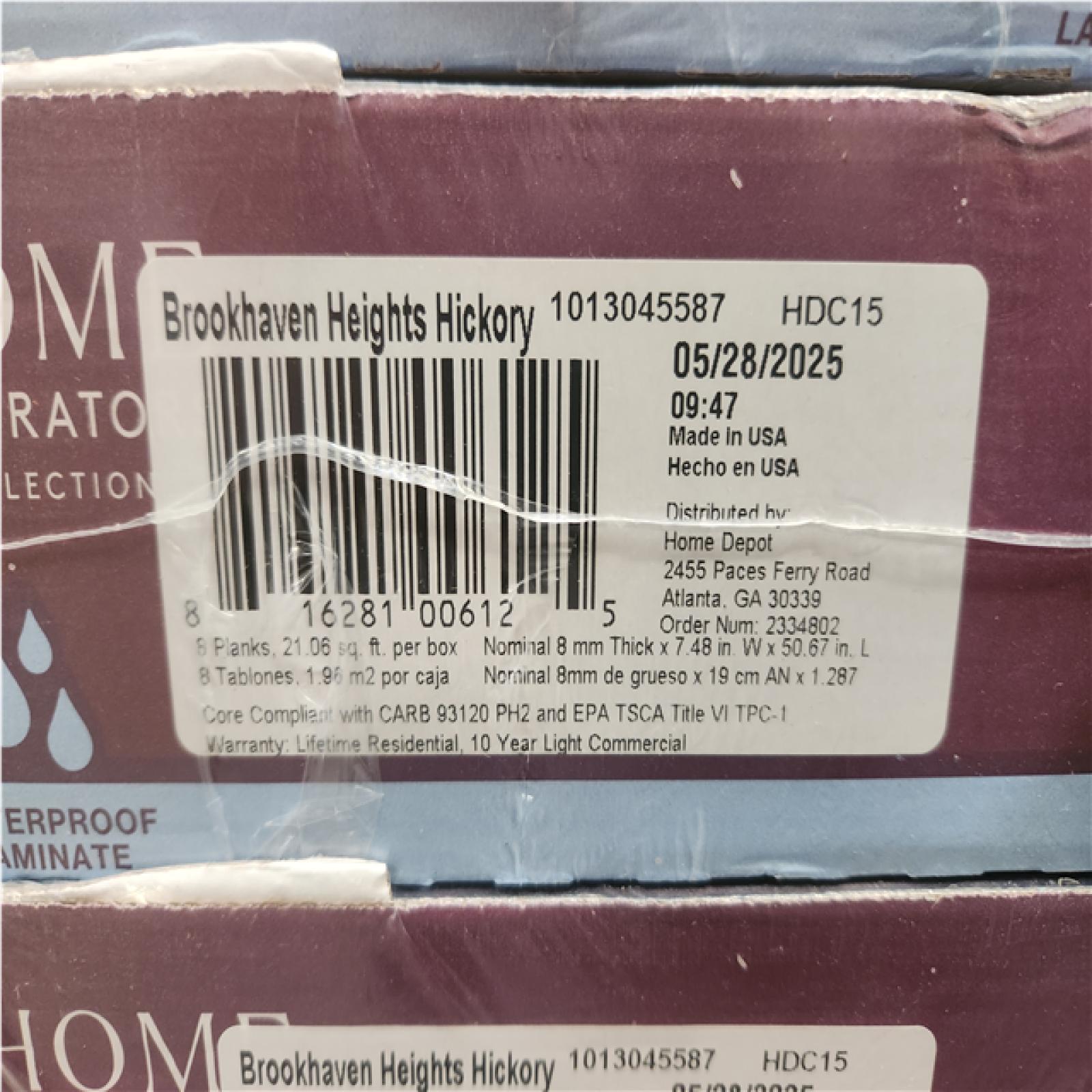 Phoenix NEW Home Decorators Collection Brookhaven Heights Hickory 10 mm T x 7.6 in. W Waterproof Laminate Flooring (505 sq. ft./24 case)