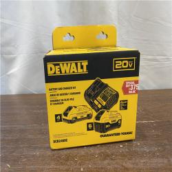 NEW DEWALT 20V MAX Lithium-Ion 6.0Ah and 4.0Ah Battery and Charger Starter Kit