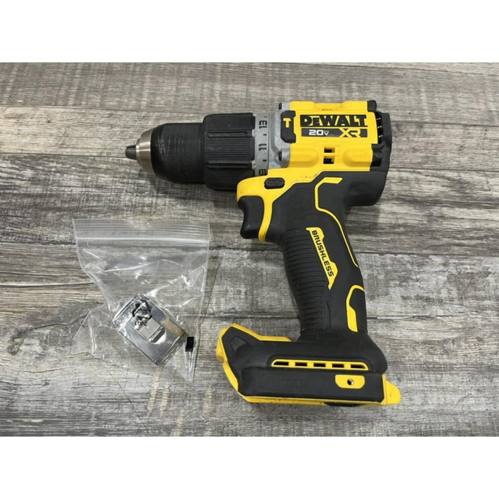 AS-IS DEWALT 20V XR Brushless Cordless 1/2 in. Hammer Drill (Tool-Only)