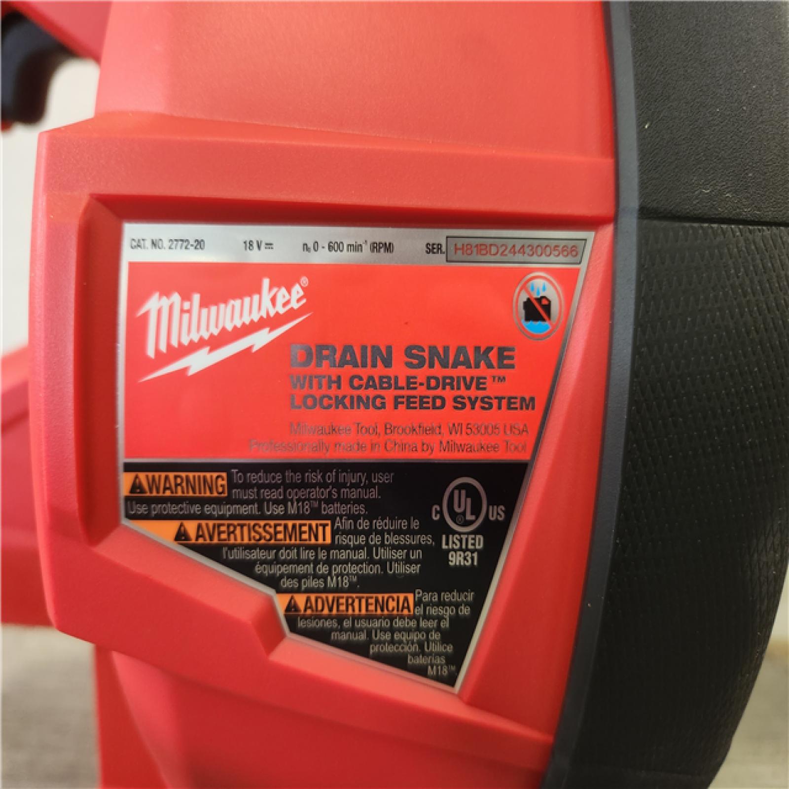 Phoenix NEW Milwaukee M18 FUEL 18-Volt Lithium-Iron Cordless Plumbing Drain Snake Auger Kit with w/ CABLE DRIVE & 5/16 in. x 35 ft. Cable