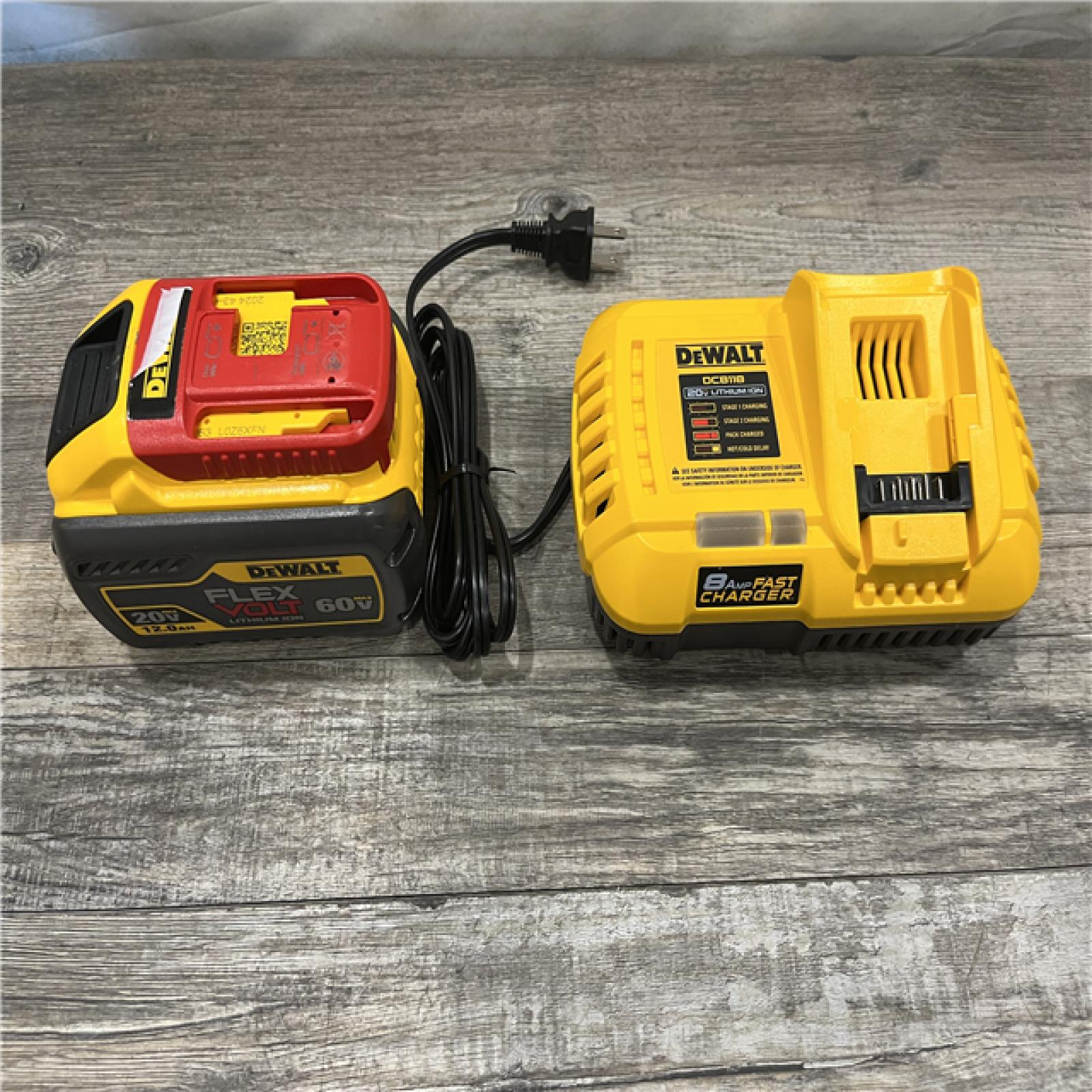 AS-IS DEWALT FLEXVOLT 20V/60V MAX Lithium-Ion 12.0Ah Battery and Fan Cooled Fast Charger