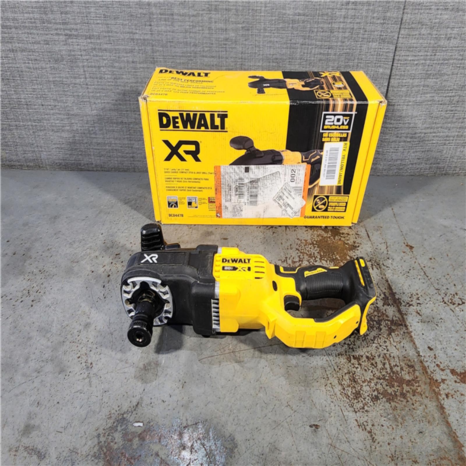 HOUSTON LOCATION - AS-IS DeWalt 20V MAX XR Brushless Cordless 7/16 Quick Change Compact Stud & Joist Drill (Tool Only) DCD447B
