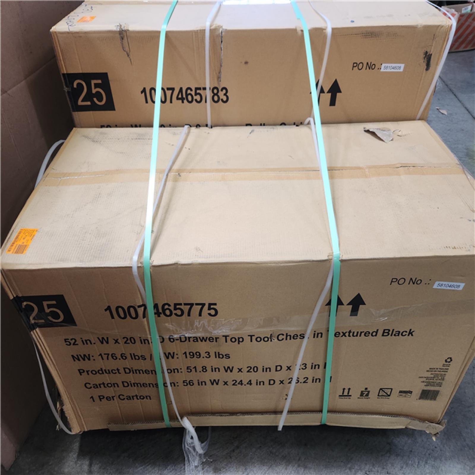 Phoenix NEW Husky Tool Storage 52 in. W x 20 in. D Heavy Duty Rolling Tool Chest Combo in Matte Black (SEALED)