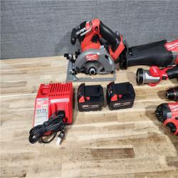 HOUSTON LOCATION - AS - IS M18 FUEL 18V Lithium-Ion Brushless Cordless 5-Tool Combo Kit with Two 5.0 Ah Batteries  1 Charger 1 Tool Bag