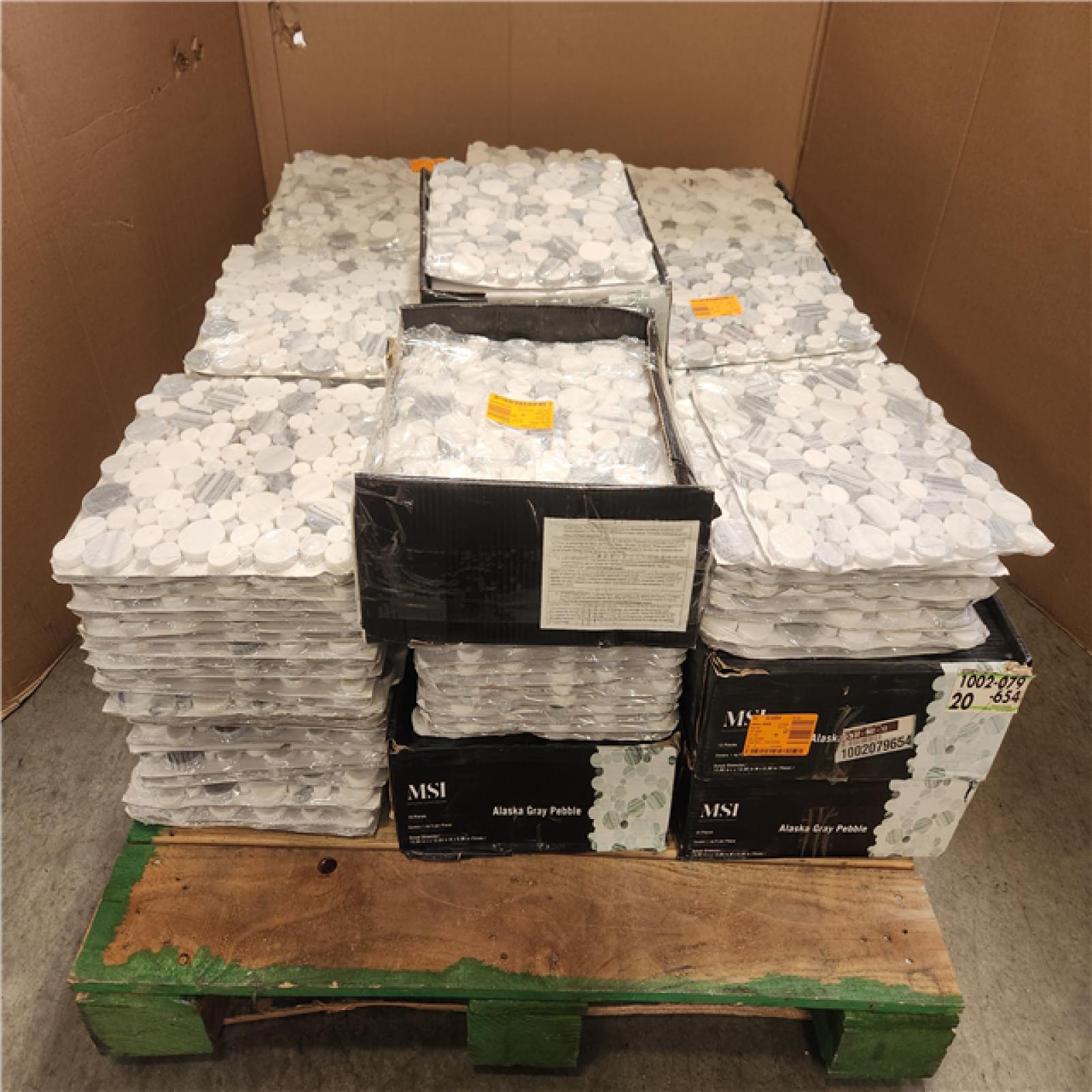 Phoenix MSI Alaska Gray 12 in. x 12 in. x 0.38 in. Polished Marble Mesh-Mounted Mosaic Floor and Wall Tile (21+ Boxes)