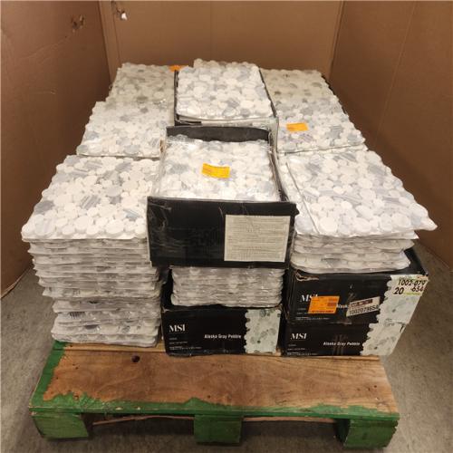 Phoenix MSI Alaska Gray 12 in. x 12 in. x 0.38 in. Polished Marble Mesh-Mounted Mosaic Floor and Wall Tile (21+ Boxes)