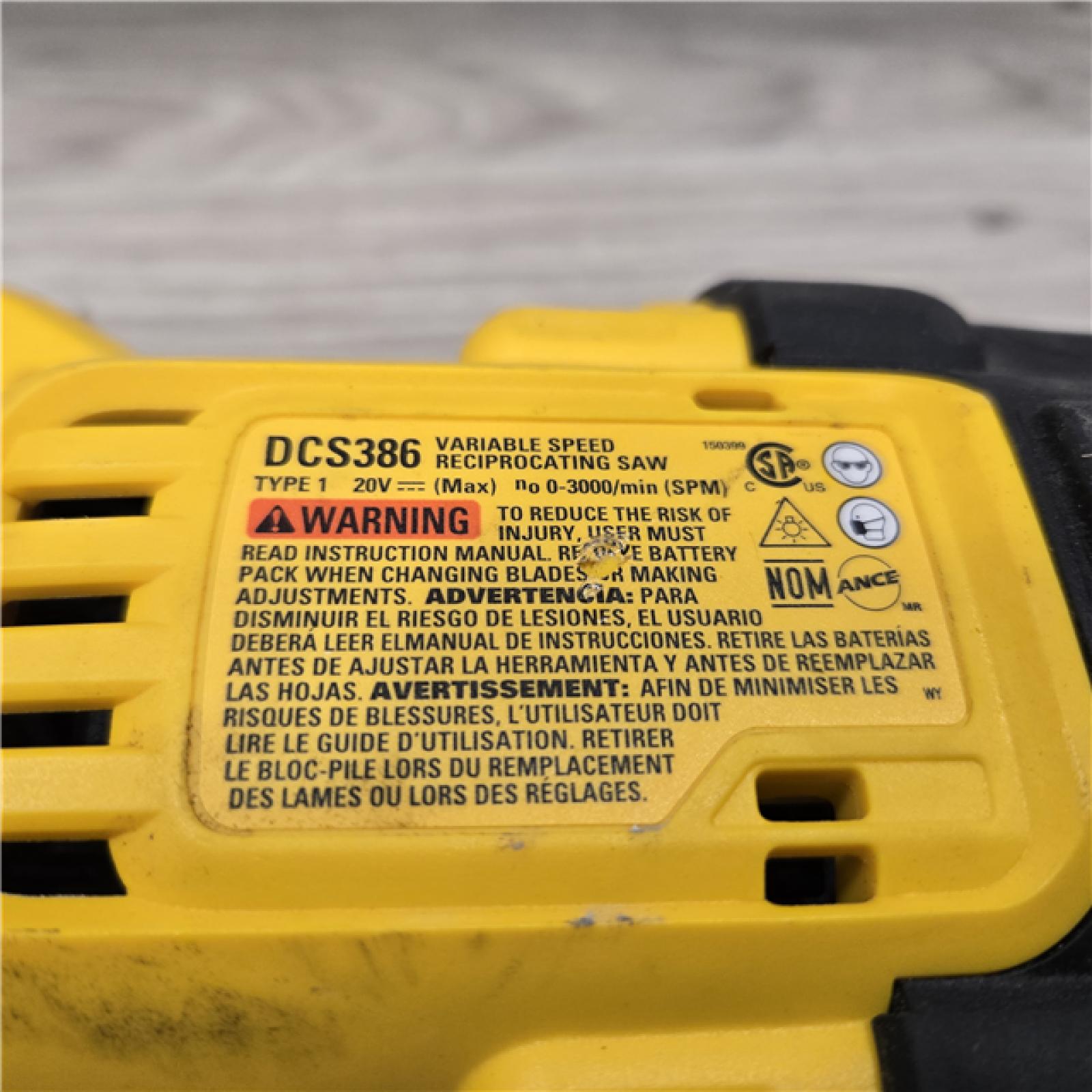 AS-IS DeWalt 20V MAX Cordless Reciprocating Saw (Tool Only)