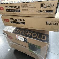 California AS-IS Keter Stronghold Shed (10x 15) Includes 3.5 ft. Extension Kit (Damage Boxes)