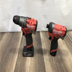 AS-IS Milwaukee FUEL 12-Volt Lithium-Ion Brushless Cordless Hammer Drill and Impact Driver Combo Kit