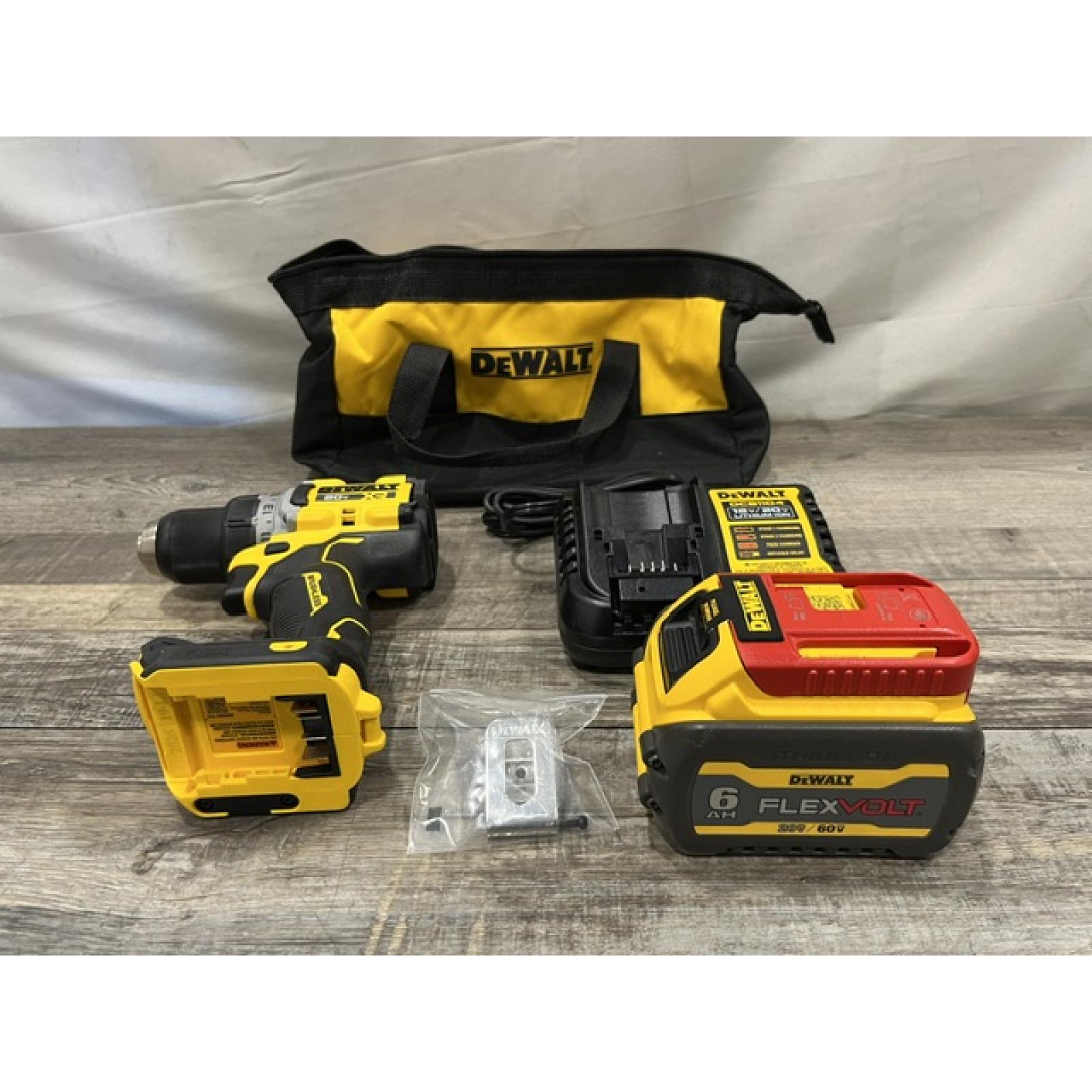 AS-IS DEWALT 20V MAX XR Lithium-Ion Brushless Cordless 1/2 in. Drill/Driver Kit